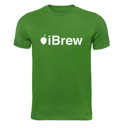 Green iBrew Homebrewer Craft Beer T-Shirt Flat