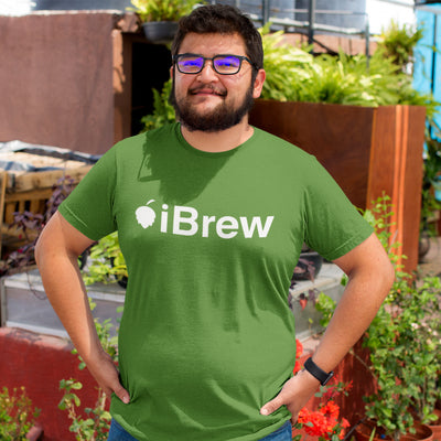 Green iBrew Homebrewer Craft Beer T-Shirt Action Shot