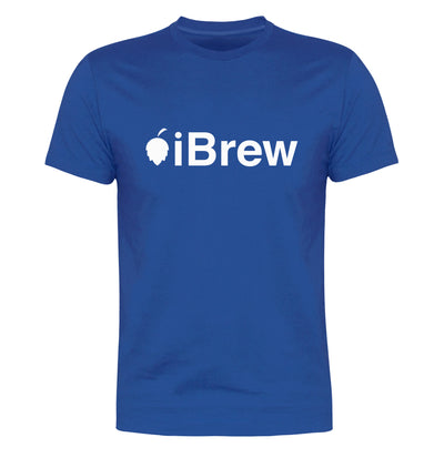 Blue iBrew Homebrewer Craft Beer T-Shirt Flat