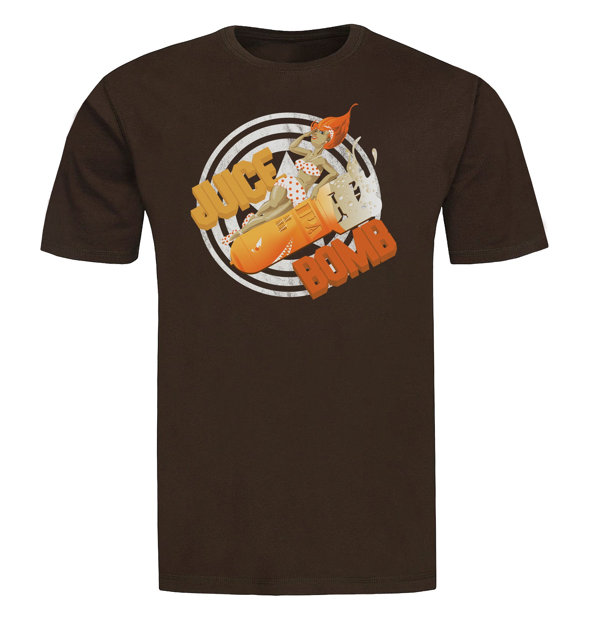 Craft beer tee featuring fruit and hop explosion design