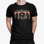 Have A Beer T-Shirt with three beer cans framing mountain and waterfall scenes