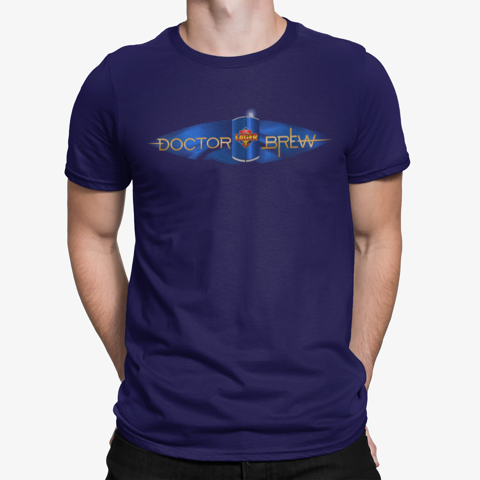 Craft beer parody shirt with time travel and lager theme