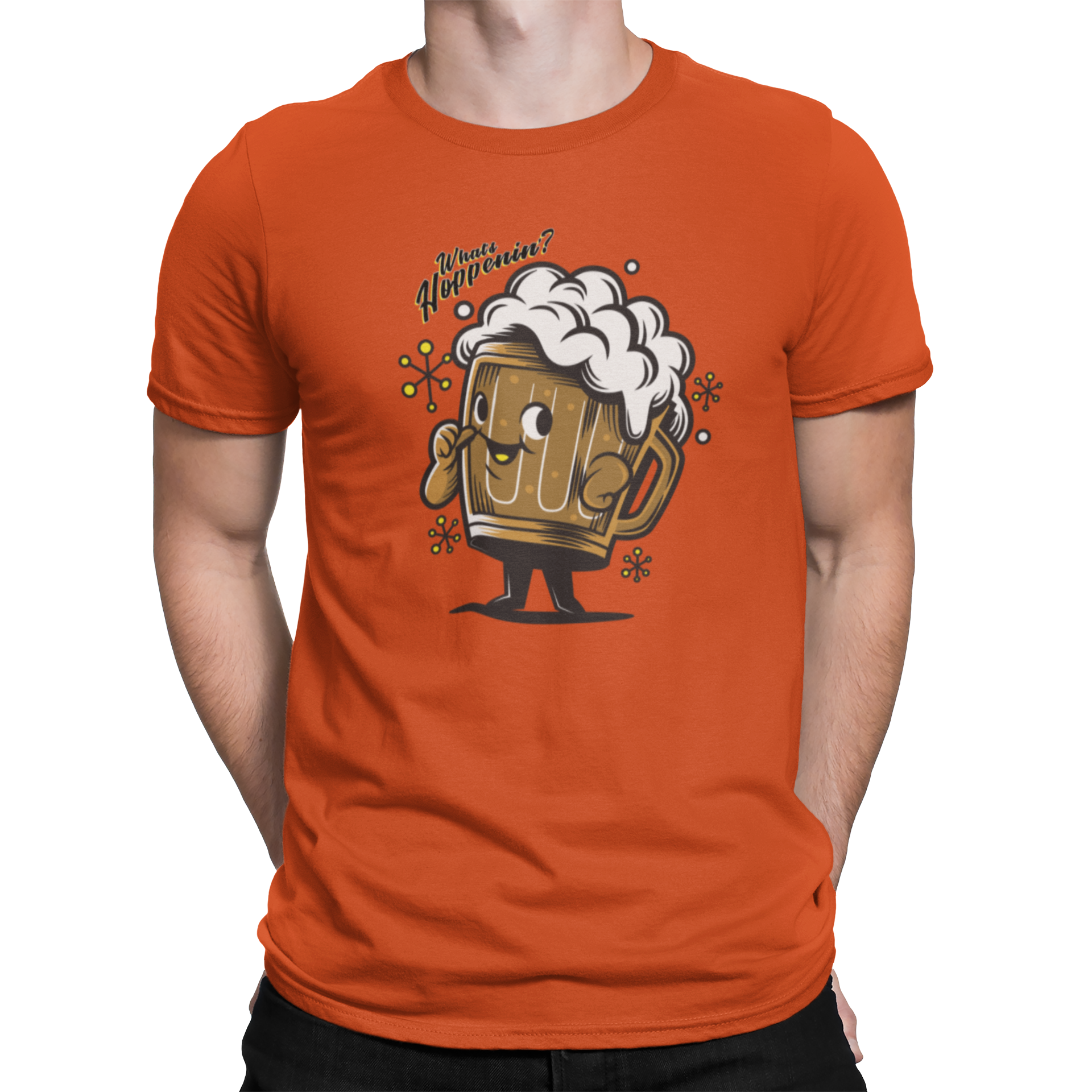 What's Hoppenin' Funny Beer Brew Orange T-Shirt