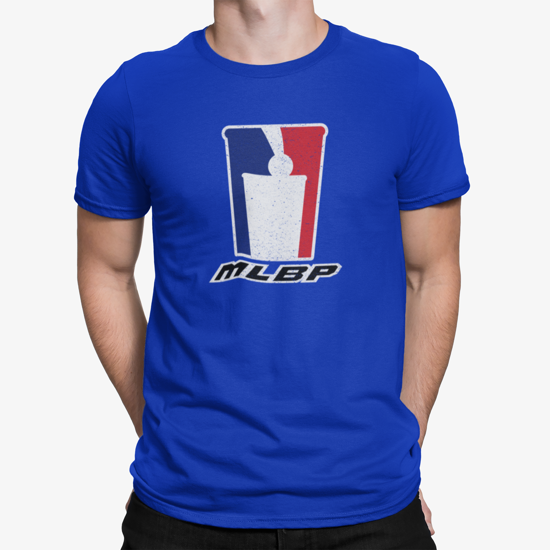 Unisex tee featuring beer pong cup and ball cres