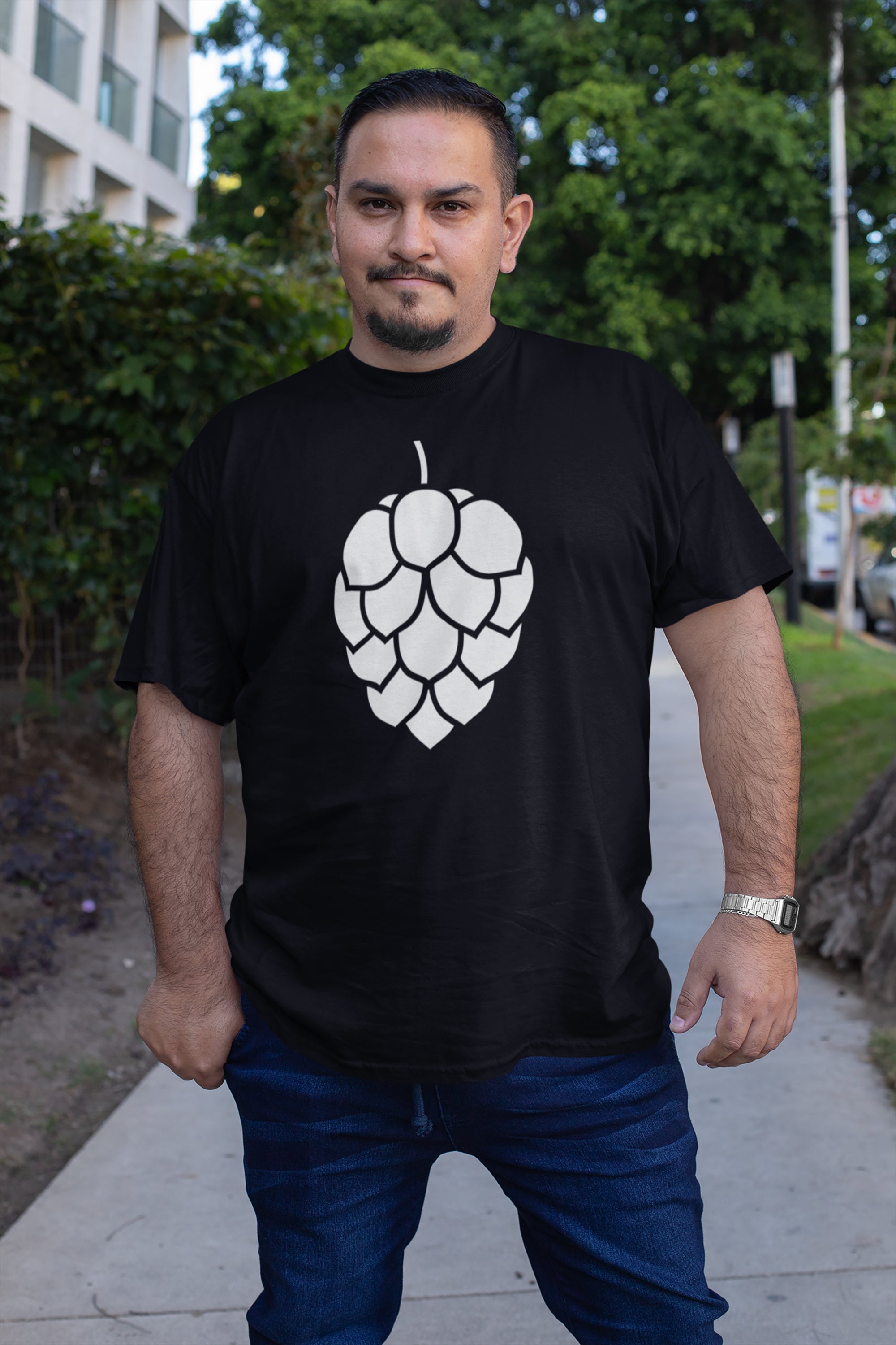 Simple hop design shirt for fans of craft beer and clean style