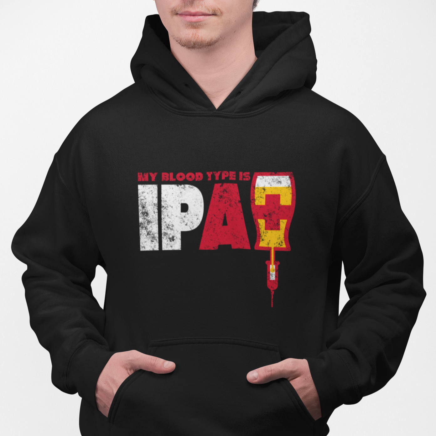 My Blood Type is IPA+ Beer Pullover Hoodie