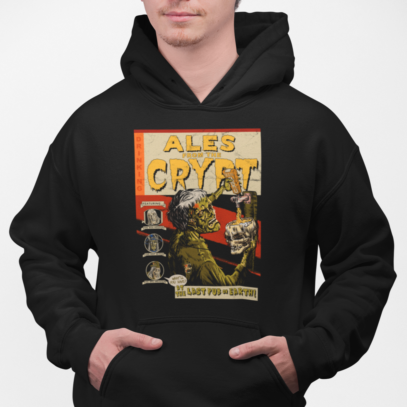 Ales From The Crypt Zombie Pub Crawl Pullover Hoodie
