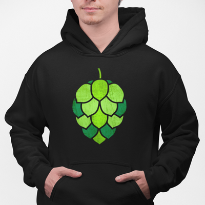 Stained Glass Hop Cone Craft Beer Pullover Hoodie