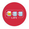 Beer Life Bar Round Beer Coaster