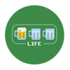 Beer Life Bar Round Beer Coaster