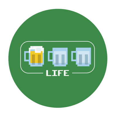 Beer Life Bar Round Beer Coaster