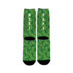 Hop-Bines craft beer socks with bold hop design and text on back