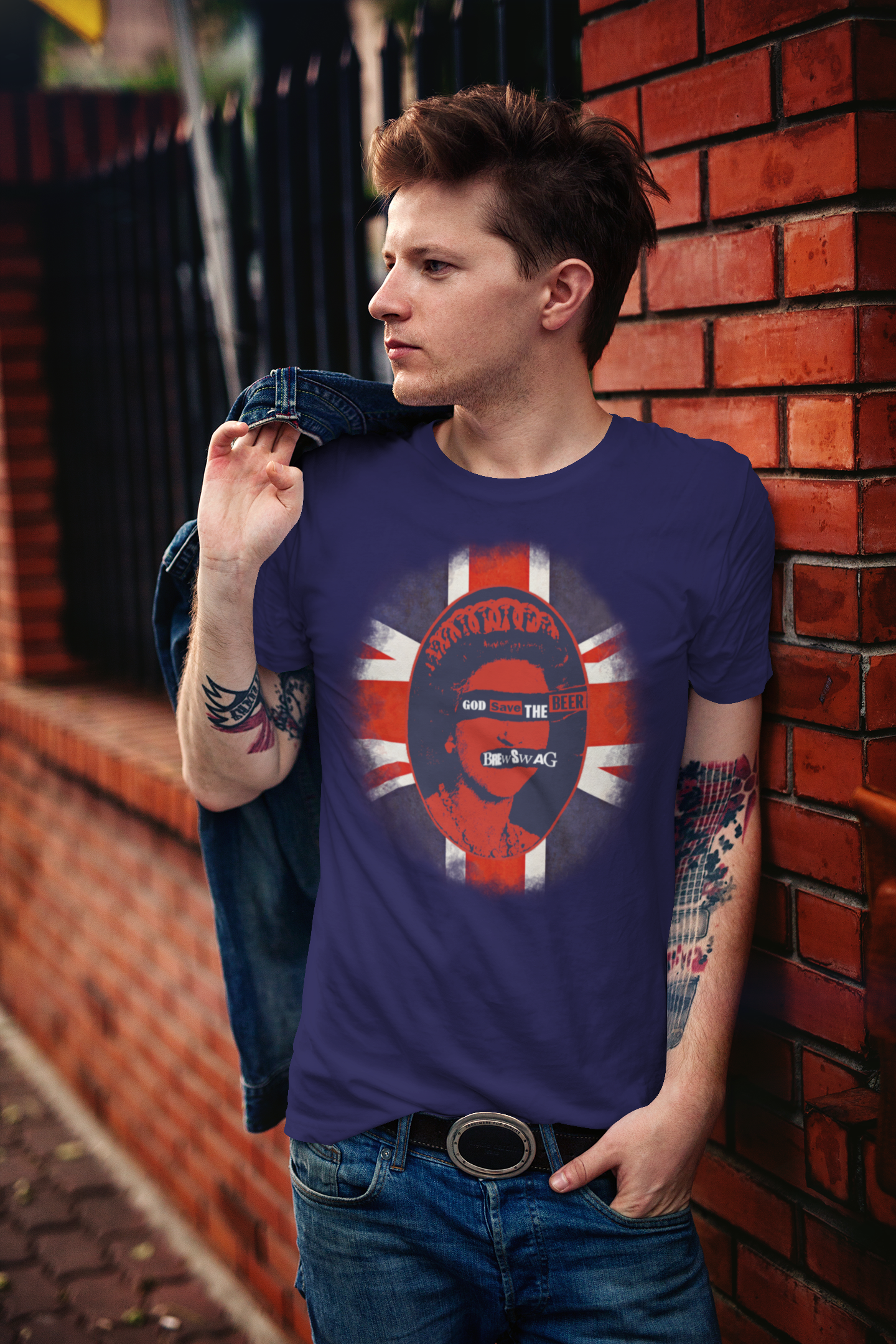 Funny beer t-shirt parodying God Save the Queen