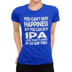 iPA lovers women's shirt with statement text on black, green, navy, and red options
