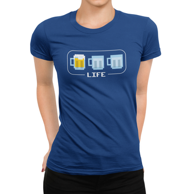 Blue Beer Life Bar Craft Beer Gamer Women's T-Shirt