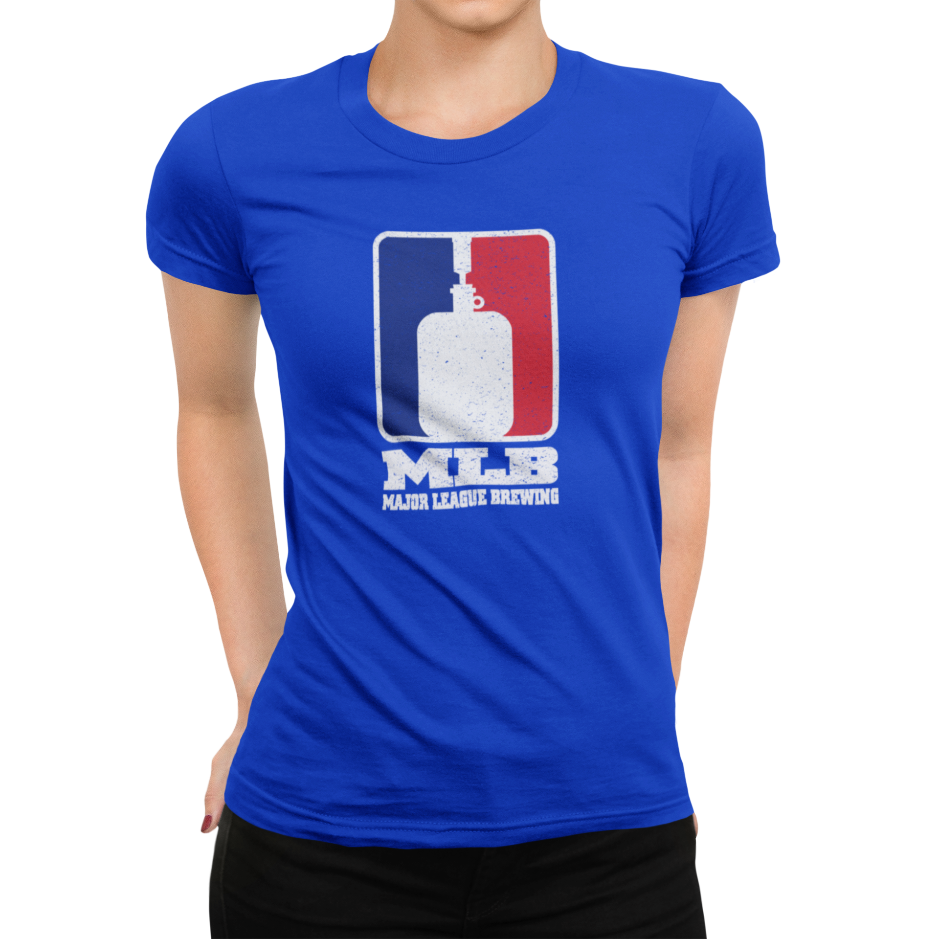 Vintage-style beer shirt with mash-paddle bats and hop ball
