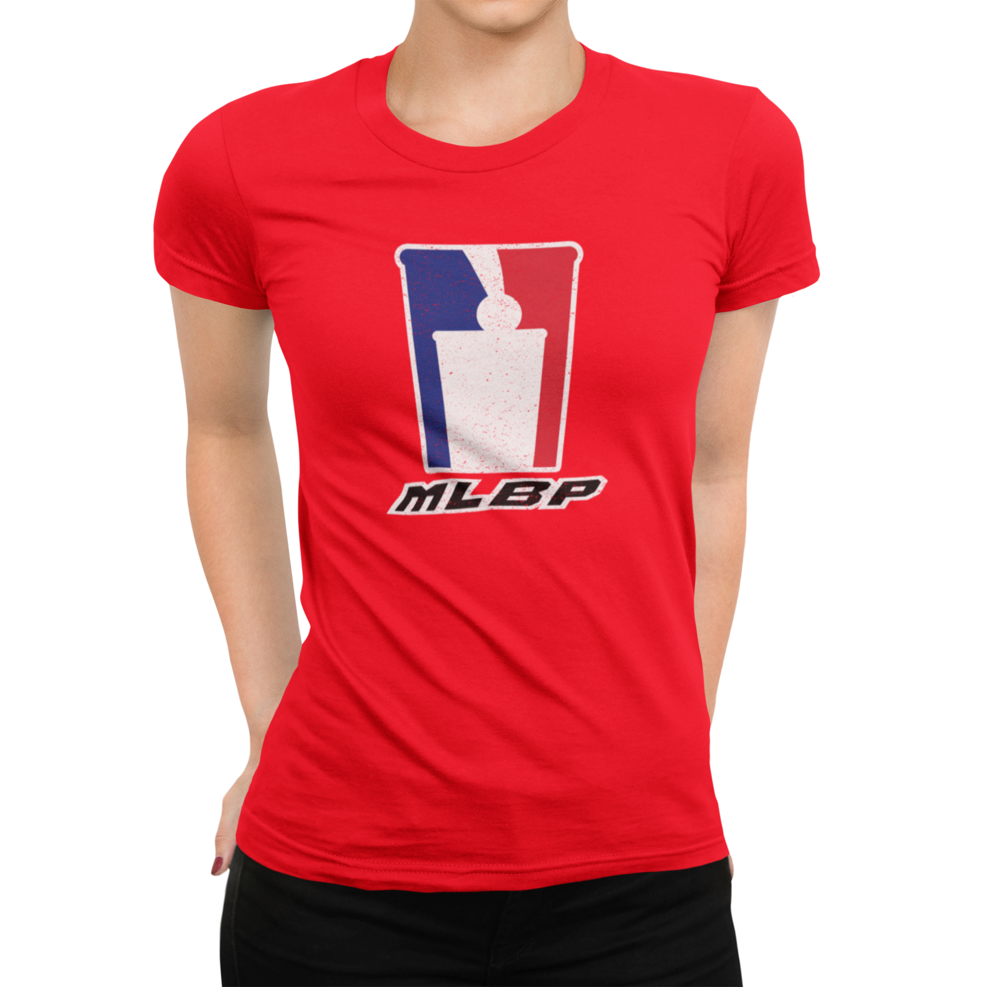 Game-ready t-shirt with Major League Beer Pong design