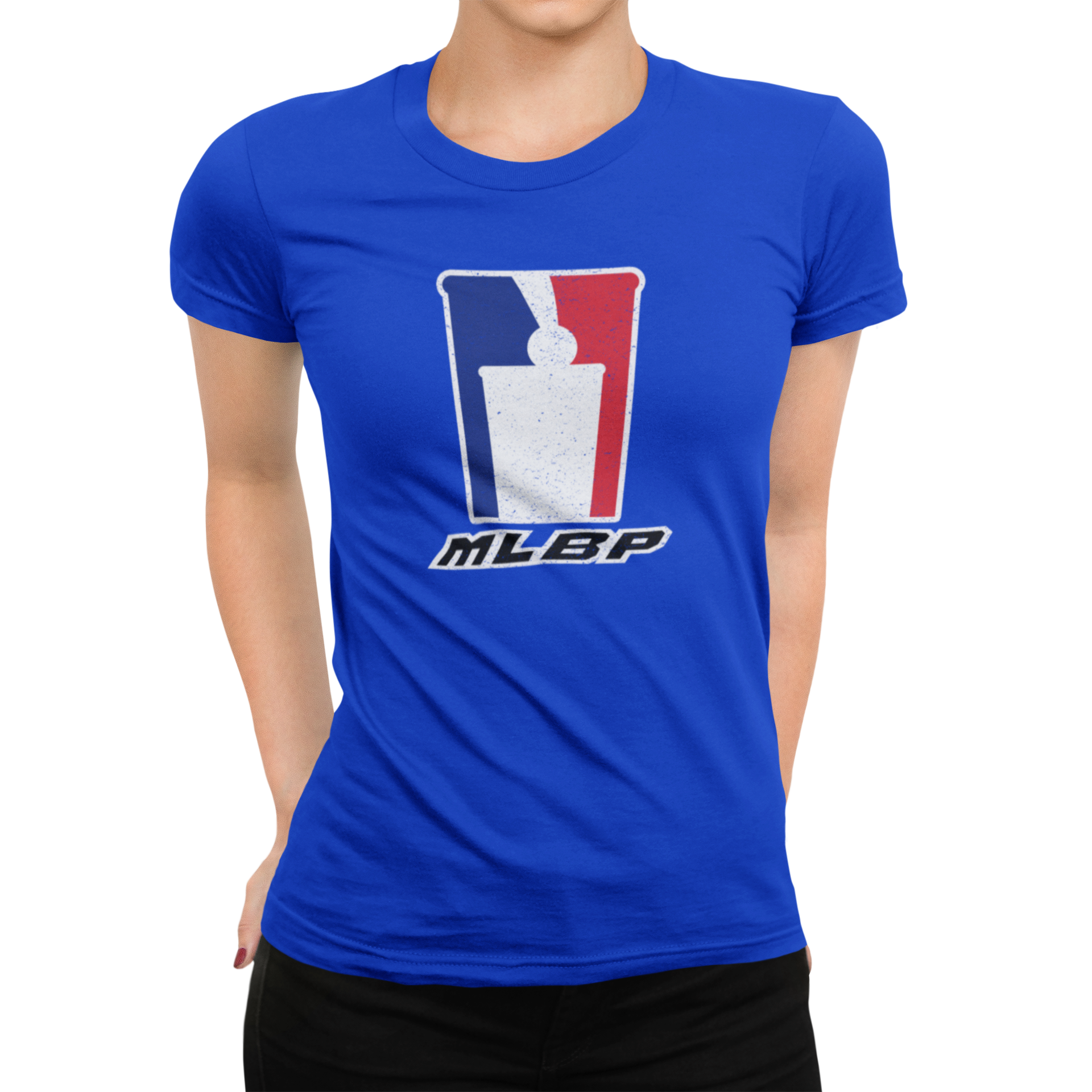 Women's ringspun cotton shirt for tailgate beer pong champions