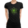 Women’s Brewing Science T-shirt with atom and hop cone nucleus design