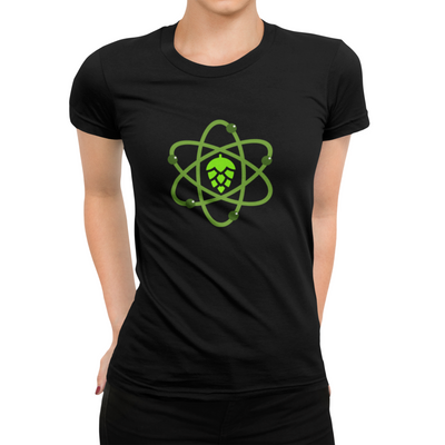 Brewing Science Beer Black T-Shirt On Model