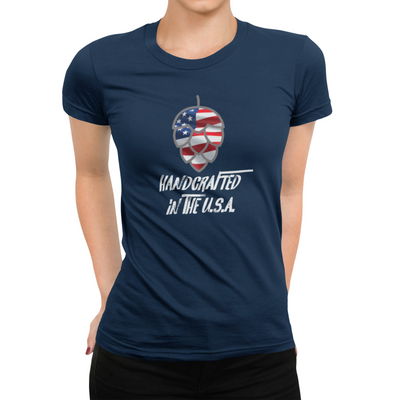 Blue Women's Handcrafted in the USA Craft Beer T-Shirt