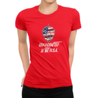 Red craft beer shirt with Handcrafted in the USA brew design