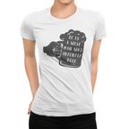Funny women's beer t-shirt for pub philosophers with Plato attribution