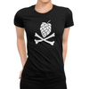 Black Hops and Crossbones Craft Beer T-Shirt on Model