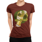 Women's swamp Thing–inspired beer shirt featuring monstrous hop emerging