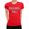 Red Mash, Boil and Chill Homebrewing Craft Beer Women's T-Shirt On Model