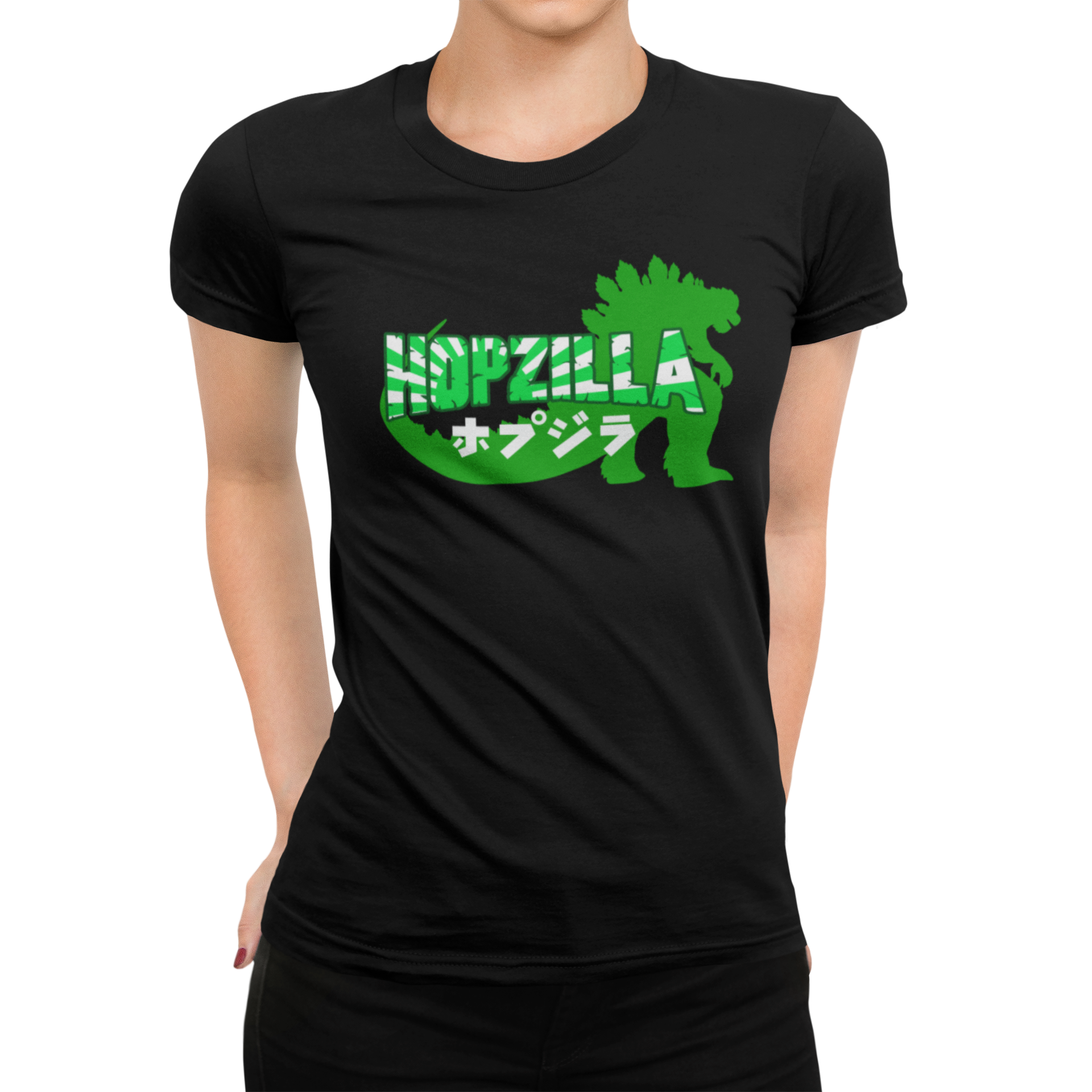 Hopzilla sequel women's craft beer tee