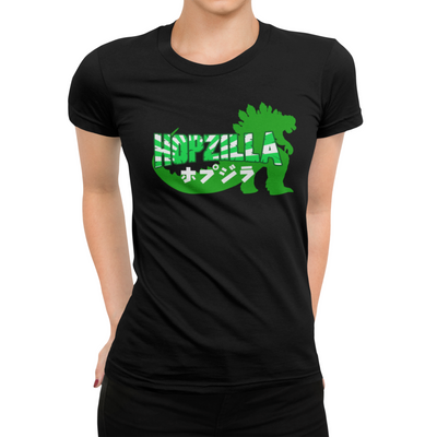 Black Women's Hopzilla King of All Monster Beers T-Shirt