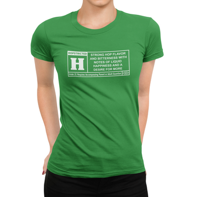 Green Women's Rated H for Hops Beer T-Shirt