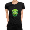 Stained Glass Hop Cone Craft Beer Black T-Shirt