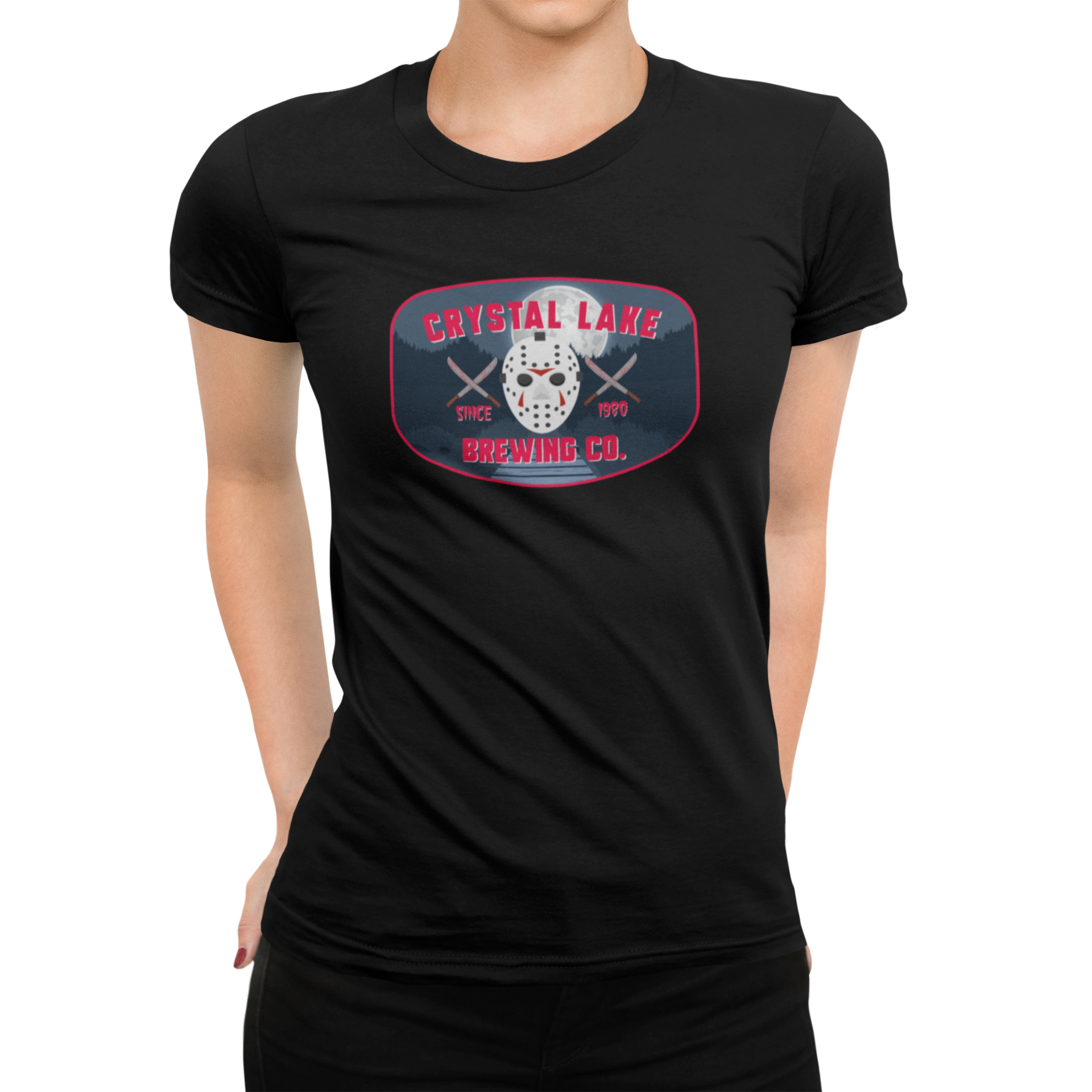 Scary beer shirt parodying slasher movie tropes for craft beer fans