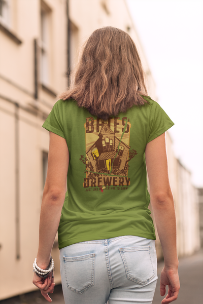 Women's Green Bates Brewery Beer T-Shirt - Beer Like Mother Used to Brew