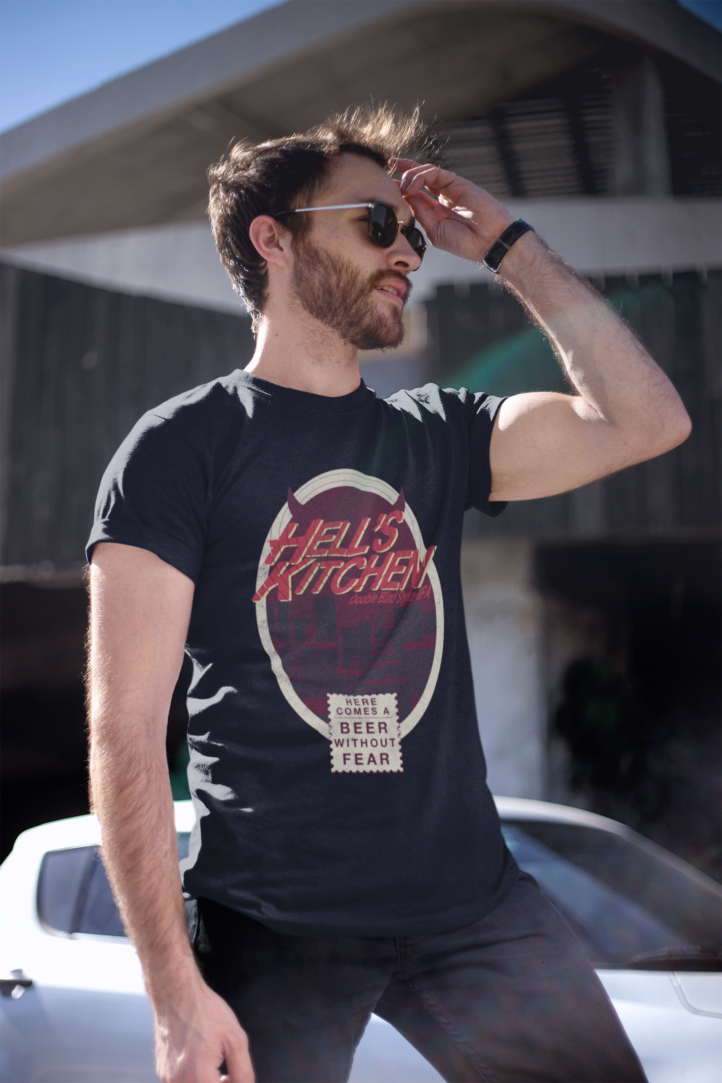 Craft beer shirt with Hell’s Kitchen double blind style IPA design