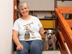 White shirt with vintage style whiskey label and flirty message