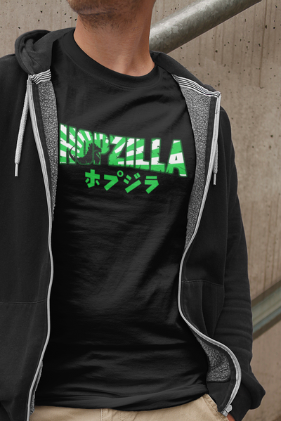 Hopzilla Alpha King Craft Beer T-Shirt action shot