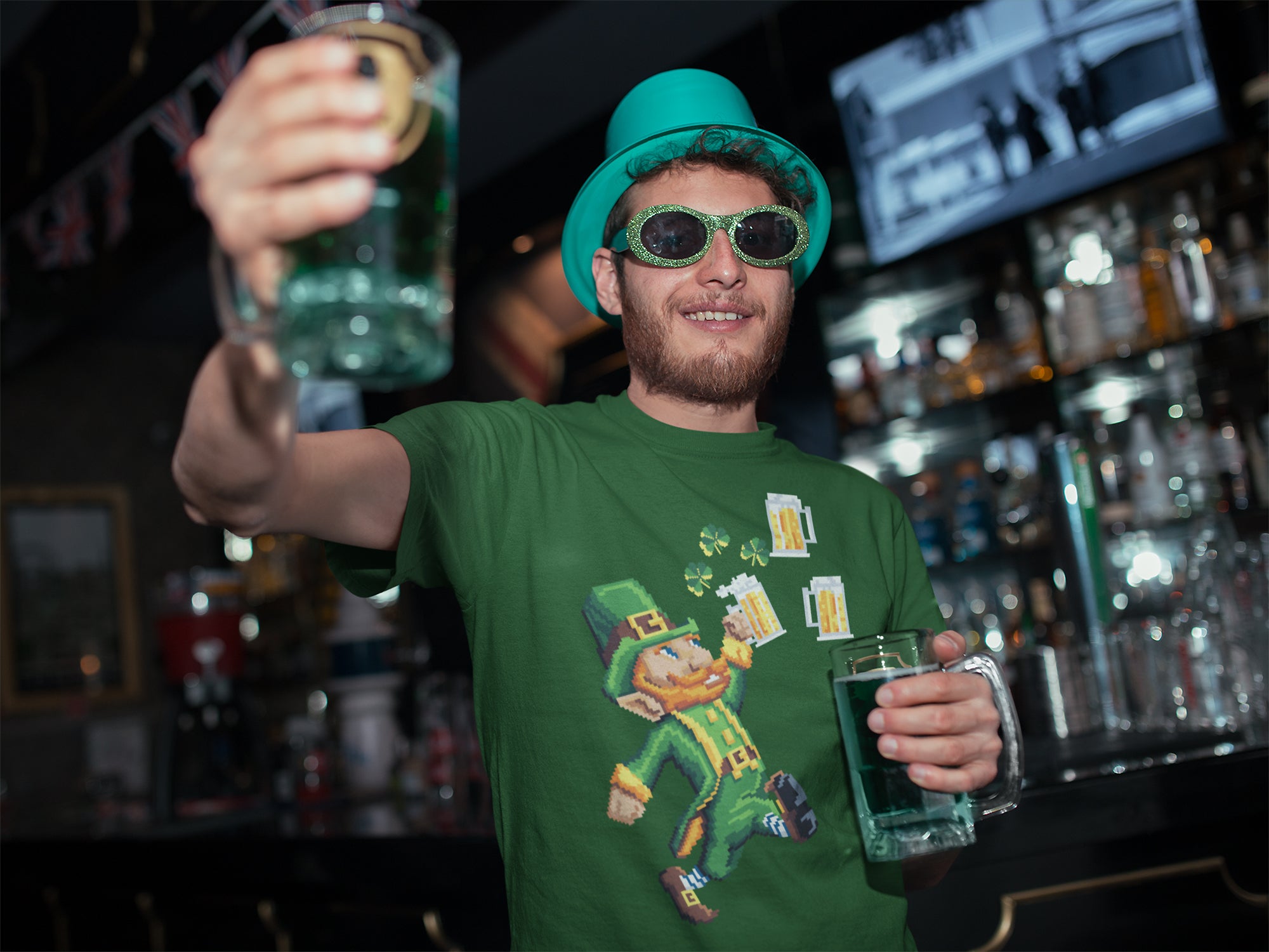 Celebrate St. Patrick's Day in style with this vibrant Irish-themed tee.